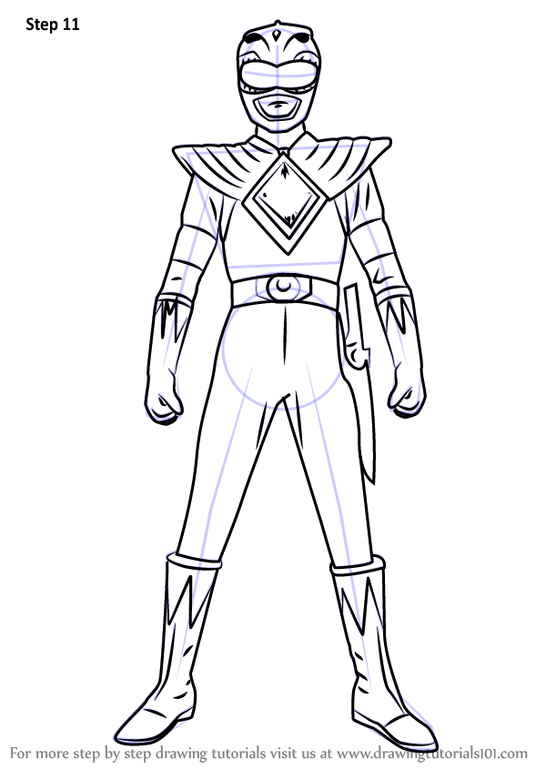 600x846 Learn How To Draw Green Ranger From Power Rangers (Power Rangers