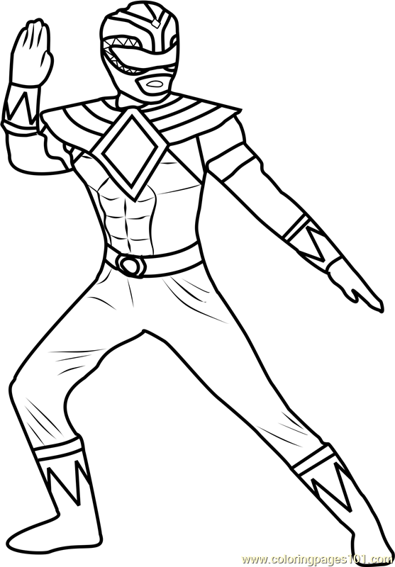 557x800 Power Ranger Green Coloring Page