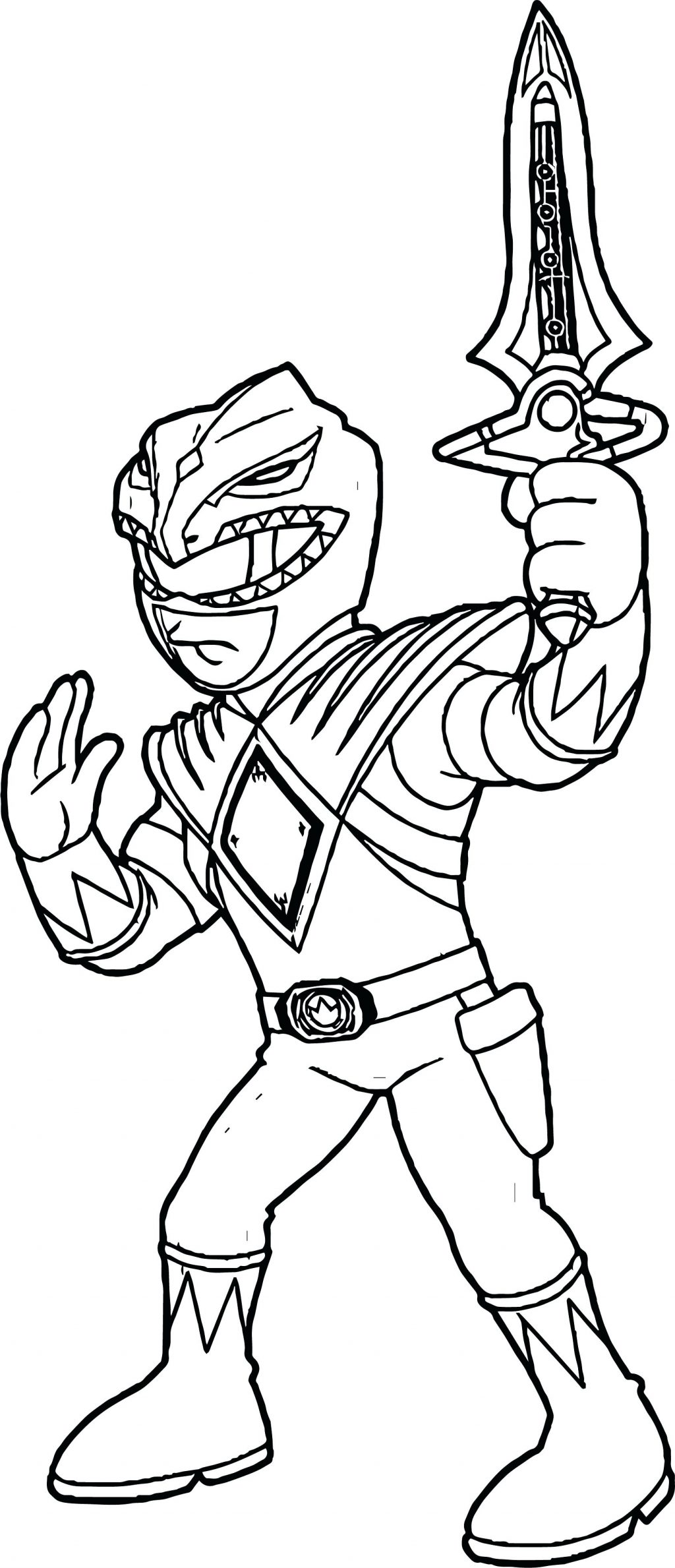 1024x2378 Coloring Page ~ Power Rangers Coloring Page Green Ranger Free
