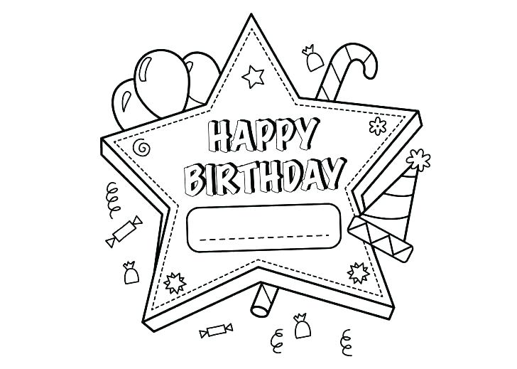 Happy Birthday Card Coloring Pages Happy Birthday Card Coloring 728x519 Happy Birthday Card Coloring Pages Happy Birthday Card Coloring