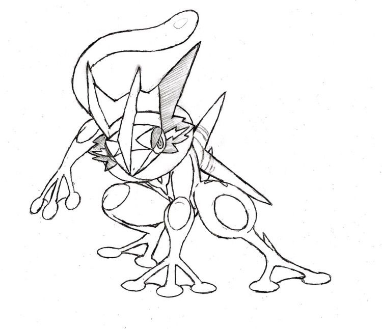 750x646 Pokemon Ash Greninja Coloring Pages