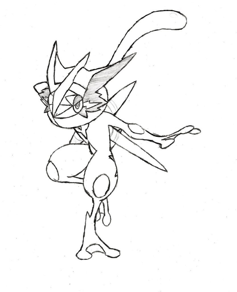 832x1024 Ash Greninja Coloring Pages
