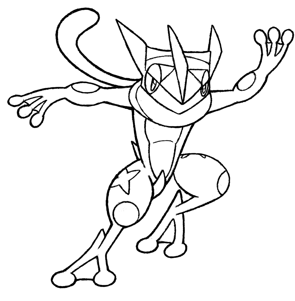 1024x1046 Ash Greninja Coloring Pages