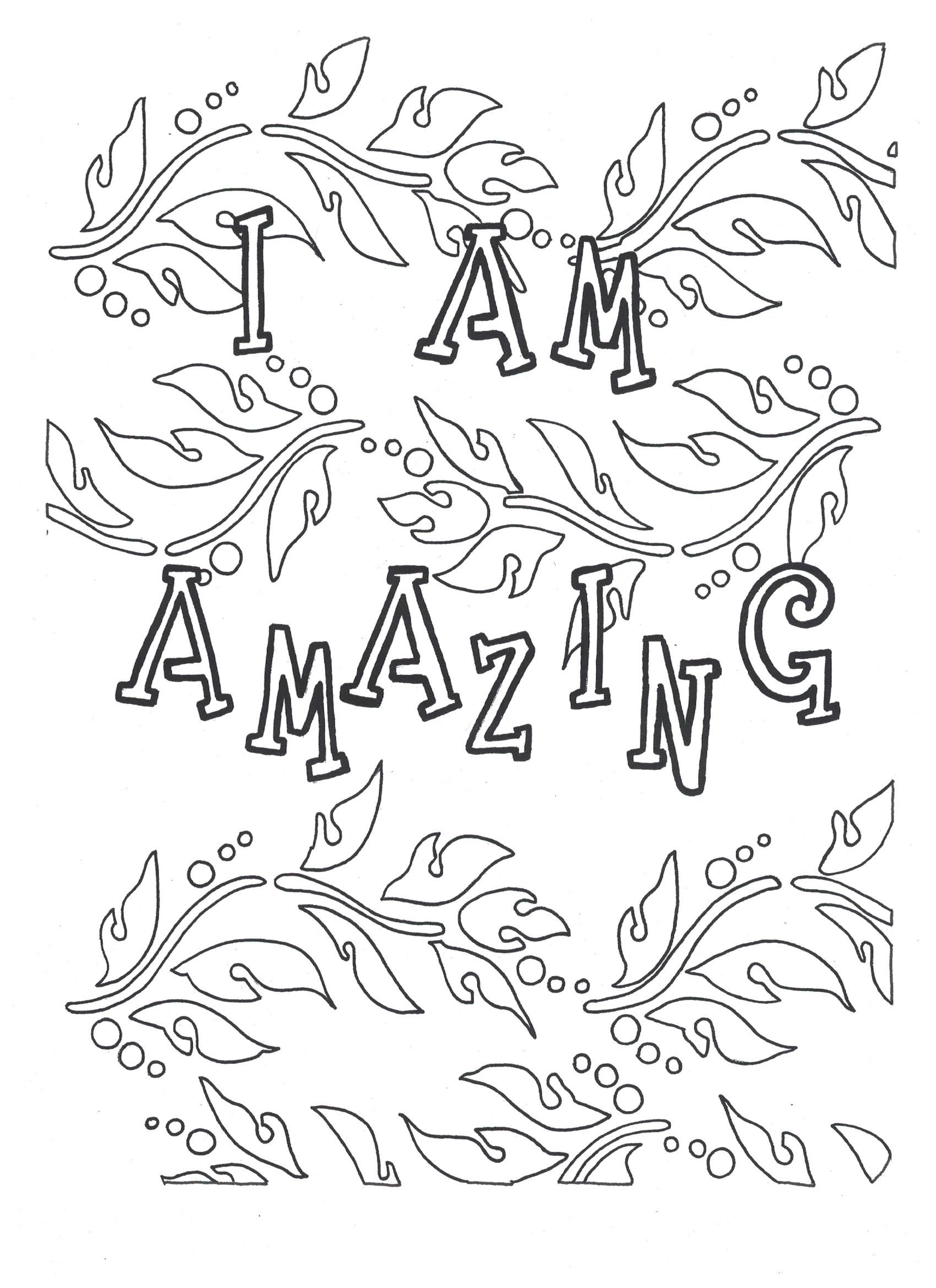 I Am Amazing Coloring Page Etsy 1700x2338 I Am Amazing Coloring Page Etsy