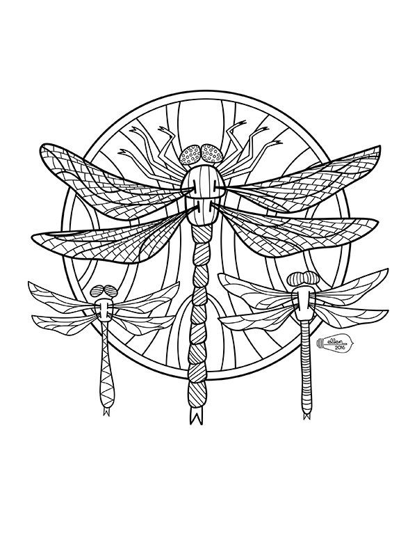 Digital Stamp Coloring Page Dragonflies By Sugarcubegoblin On Etsy 600x776 Digital Stamp Coloring Page Dragonflies By Sugarcubegoblin On Etsy