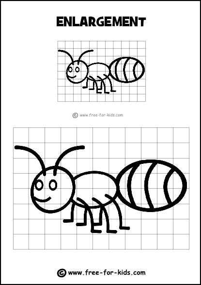 Drawing Grid Enlargement Worksheets For Kids 415x586 Drawing Grid Enlargement Worksheets For Kids