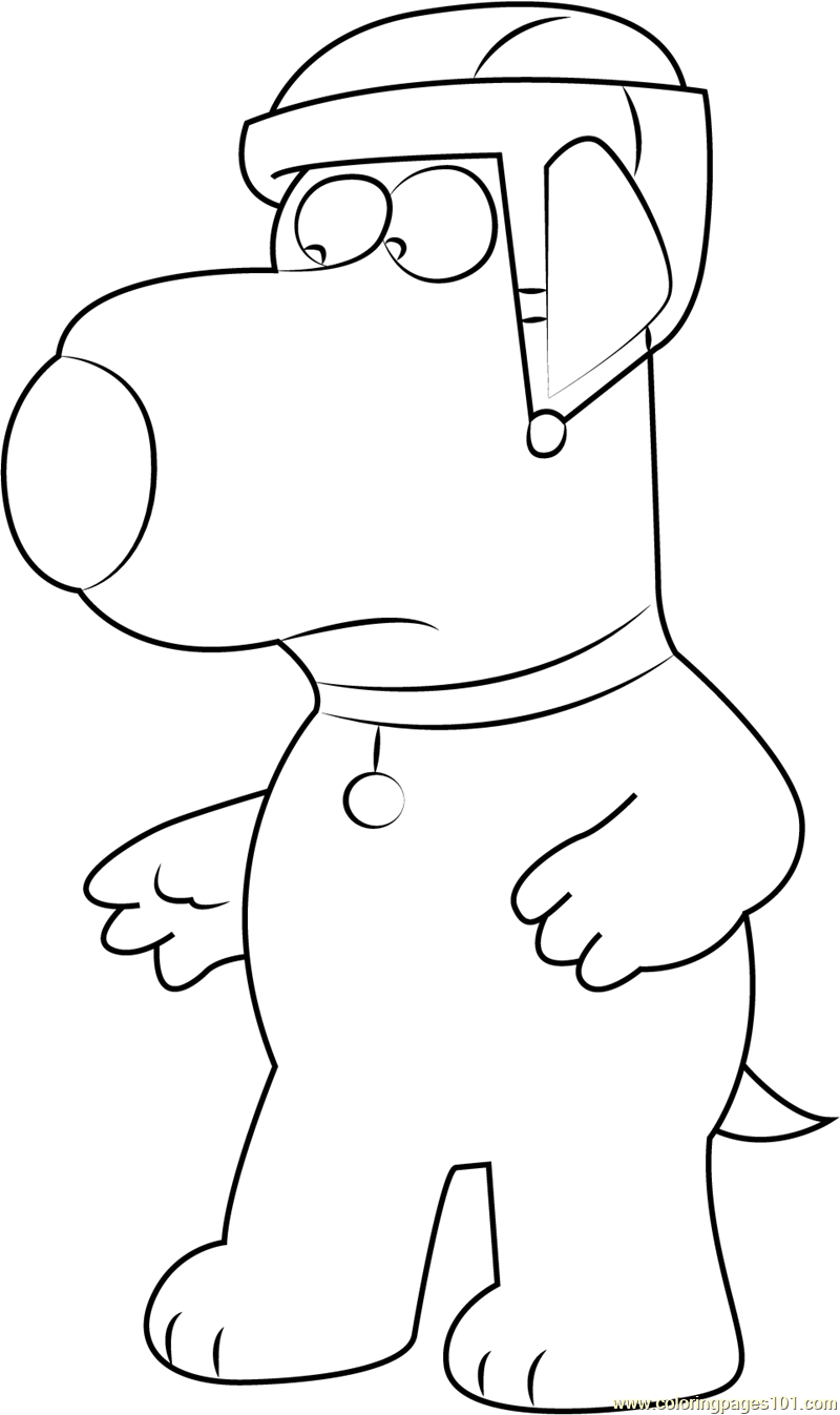 Brian Griffin Wearing Helmet Coloring Page 800x1347 Brian Griffin Wearing Helmet Coloring Page
