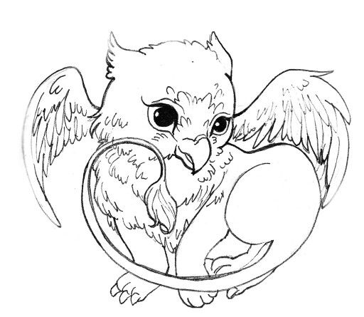 Baby Griffin Art Draw 512x445 Baby Griffin Art Draw