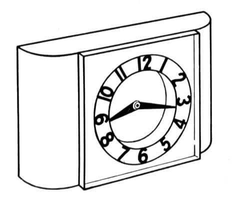472x394 Clock Household Coloring Page