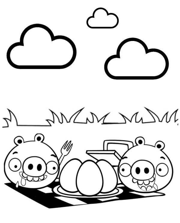600x740 Angry Birds Pigs Grill To Print Or Download For Free