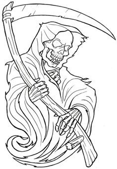 Grim Reaper Coloring Pages