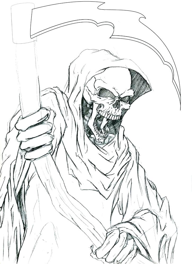 726x1000 Grim Reaper Coloring Pages Grim Reaper Coloring Pages Evil Grim