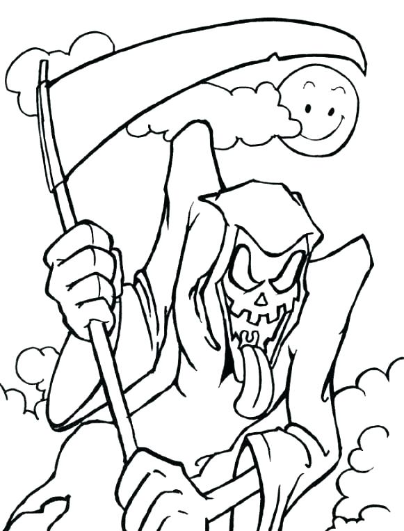 581x763 Scary Halloween Coloring Pages Scary Coloring Pictures Scary