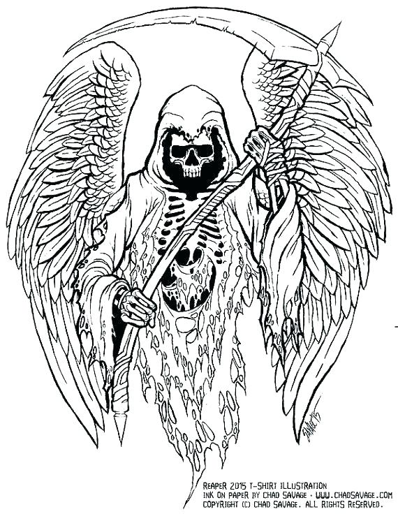 570x736 Grim Reaper Coloring Pages Coloring Page Grim Reaper Grim Reaper