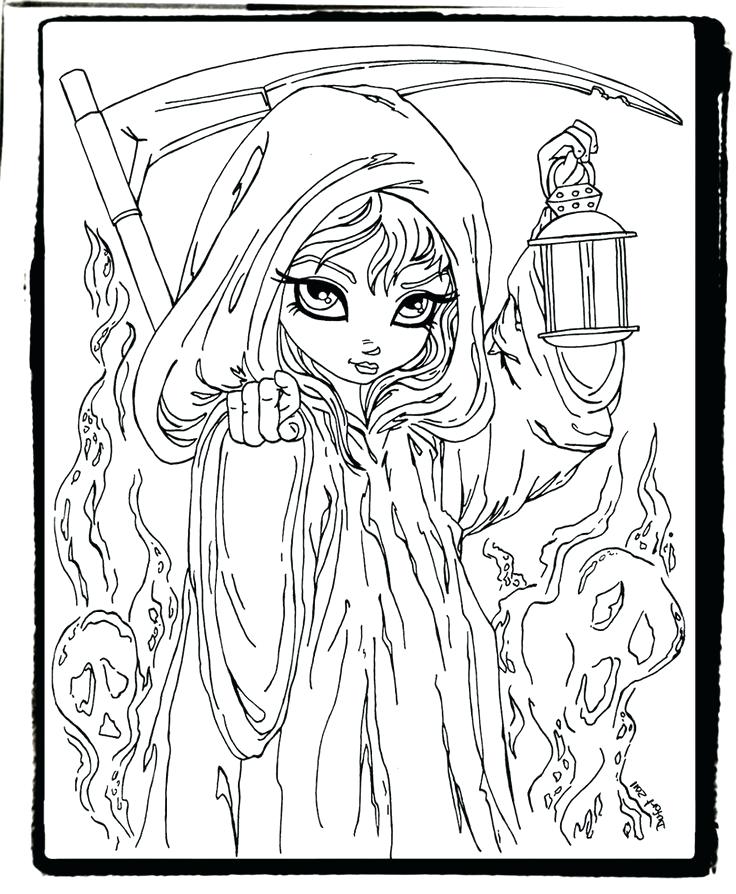 736x894 Grim Reaper Coloring Pages Crafty Grim Reaper Coloring Sheets