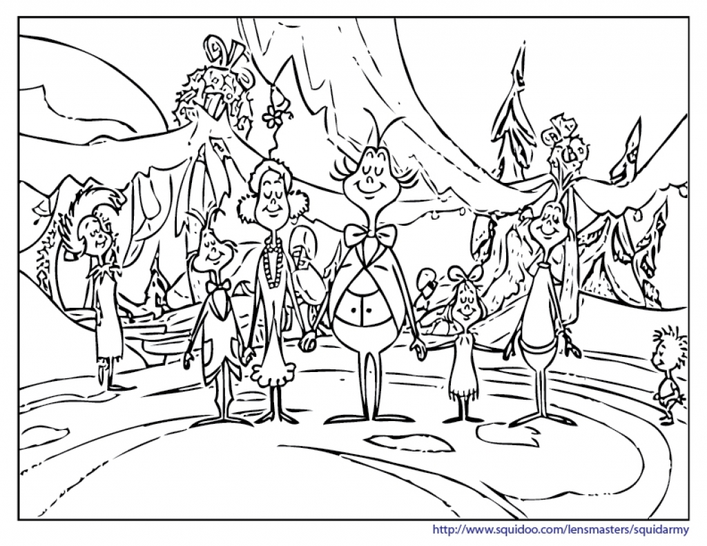 1024x791 Skillful How The Grinch Stole Christmas Coloring Pages Who