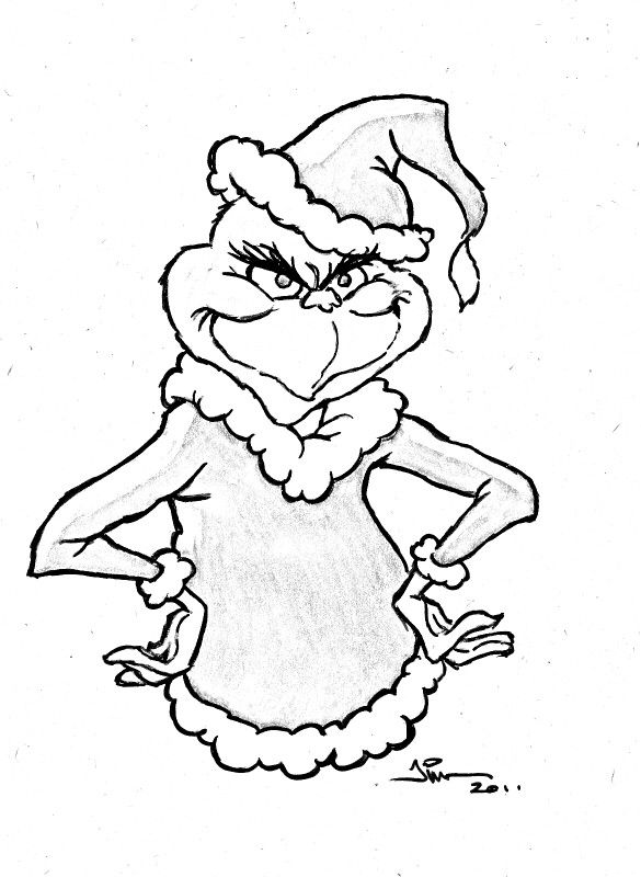 585x800 Grinch Face Coloring Page Free Printable Grinch Coloring Pages