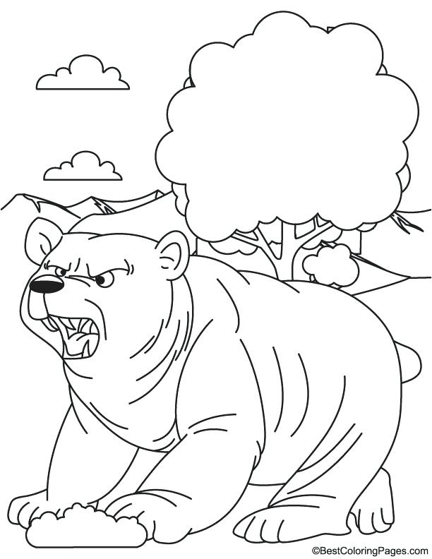 612x792 Grizzly Bear Coloring Pages Grizzly Bear Coloring Page Realistic