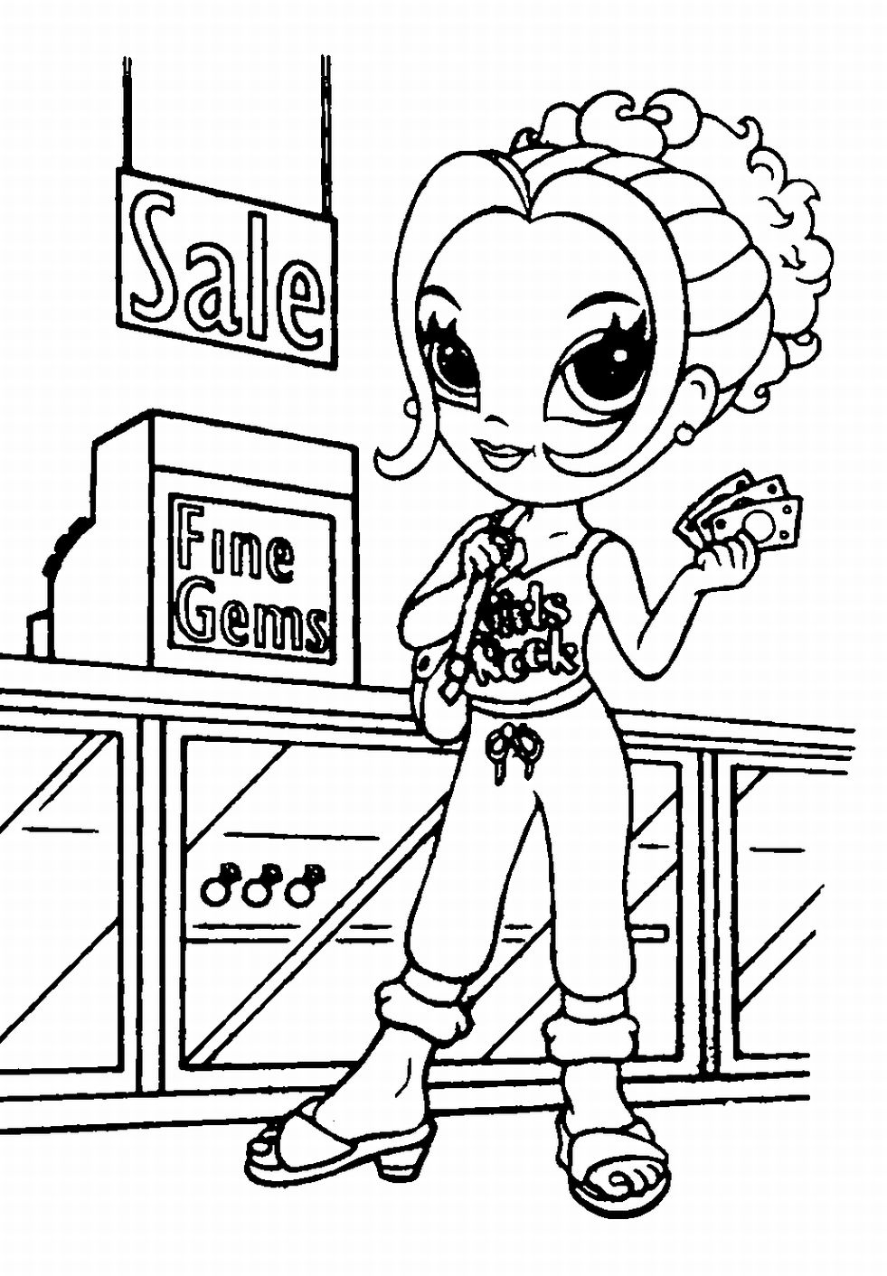Coloring Shopping Coloring Pages 981x1412 Coloring Shopping Coloring Pages