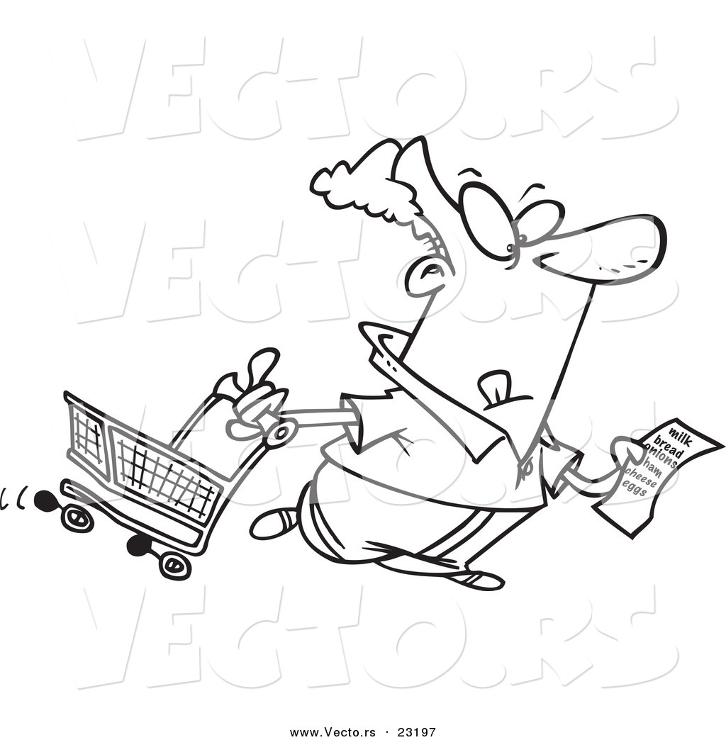 Vector Of A Cartoon Guy With A Shopping List 1024x1044 Vector Of A Cartoon Guy With A Shopping List