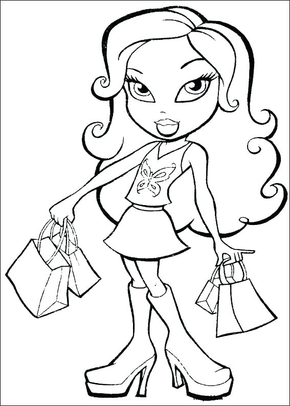 Shopping Coloring Pages 567x794 Shopping Coloring Pages