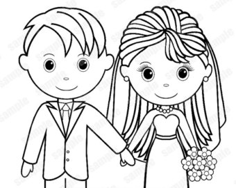 Bride Coloring Page Etsy 340x270 Bride Coloring Page Etsy