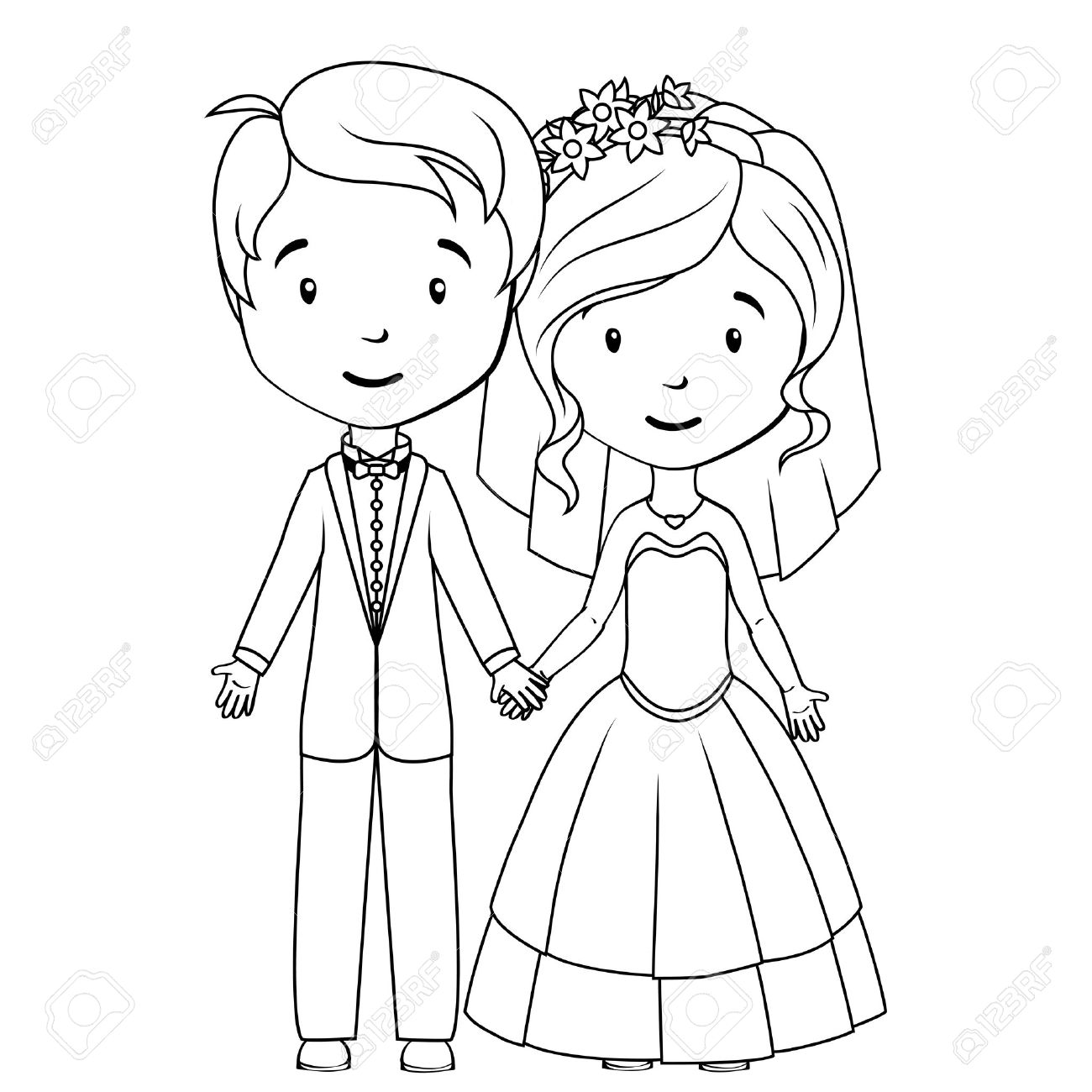 Bride And Groom Coloring Pages Book Cartoon Royalty Free Cliparts 1300x1300 Bride And Groom Coloring Pages Book Cartoon Royalty Free Cliparts
