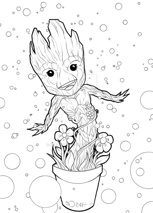 600x835 Chibi Groot By On @