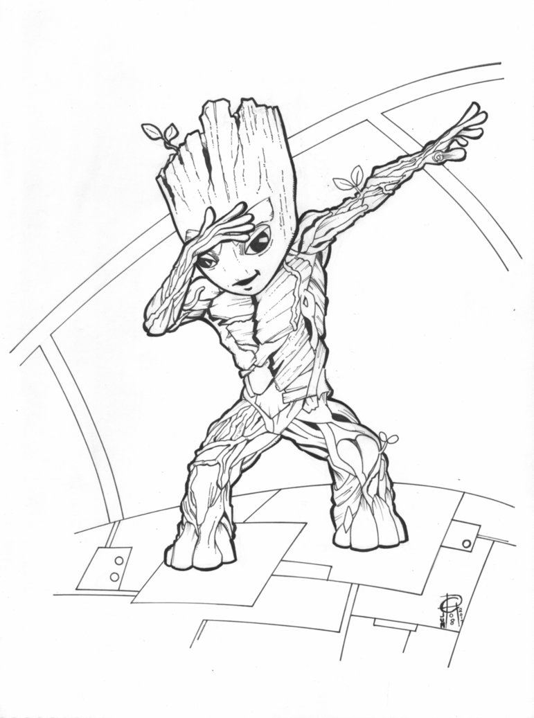 771x1037 Terrific Groot Coloring Pages 21 Selection Fre