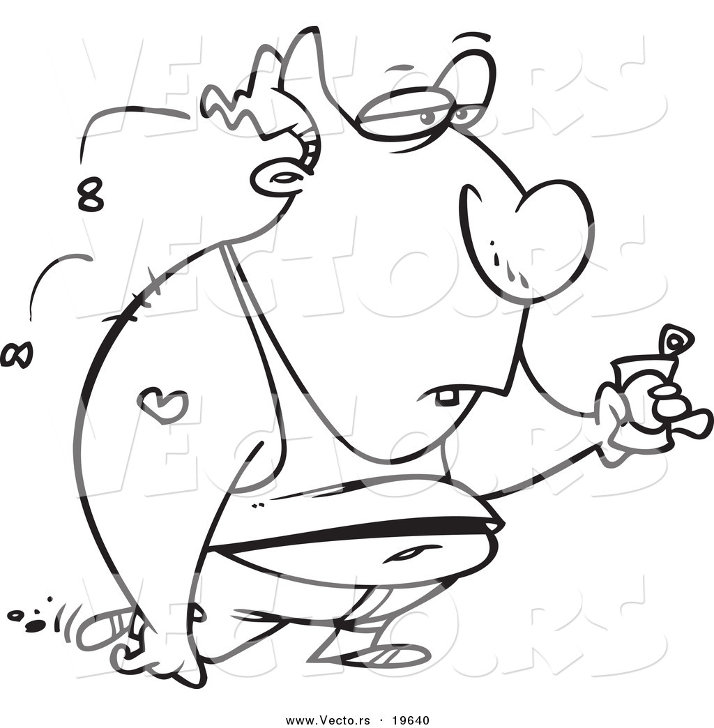 Vector Of A Cartoon Gross Man Carrying A Can 1024x1044 Vector Of A Cartoon Gross Man Carrying A Can