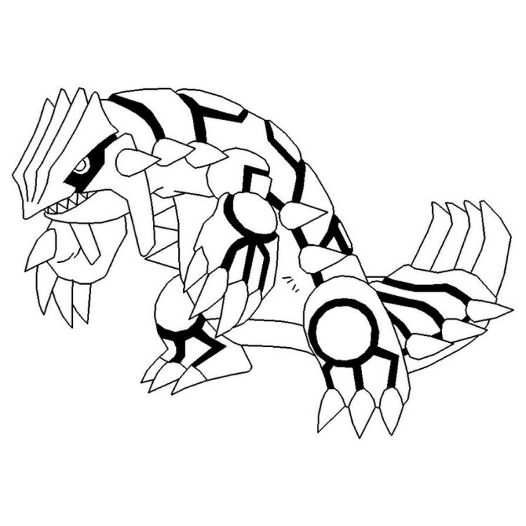 750x750 Groudon Coloring Pages.jpg Pokemon Kleurplaten