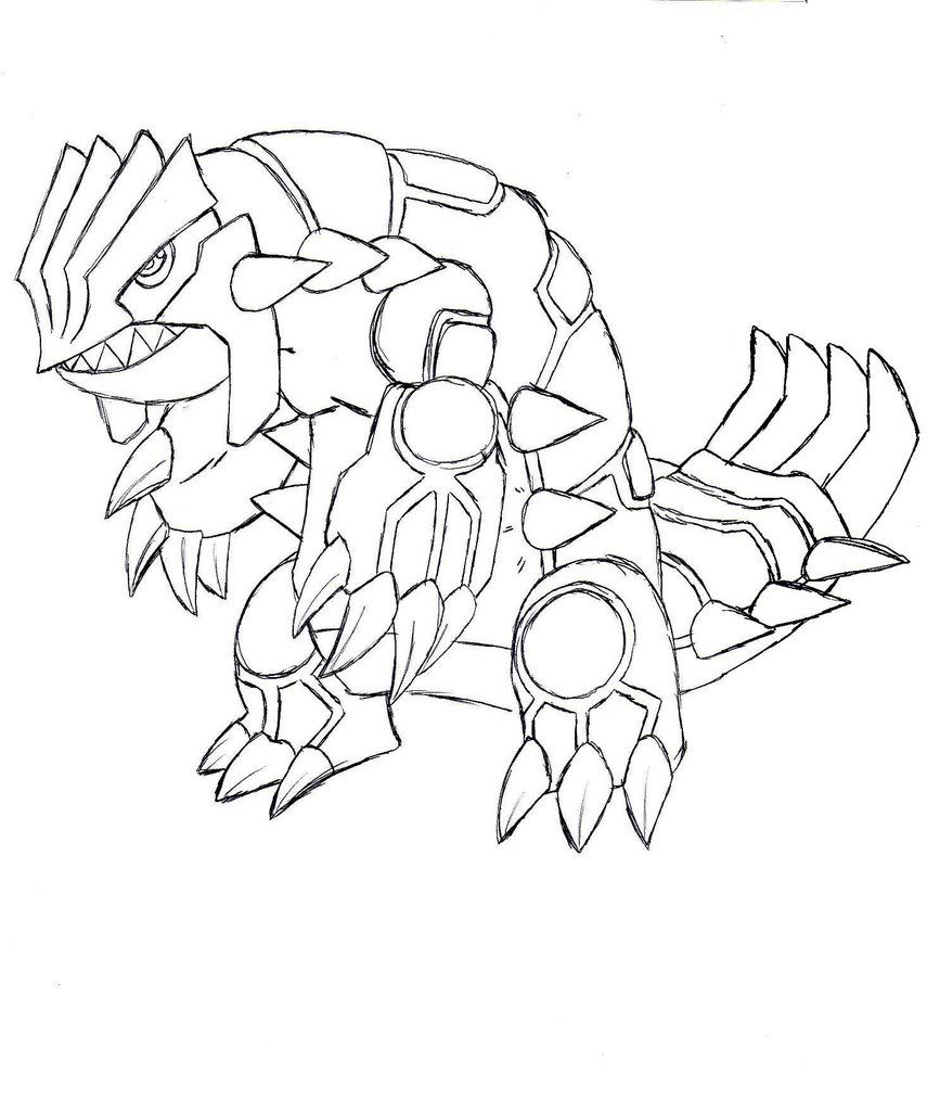 867x1024 Groudon Coloring Page Page 1