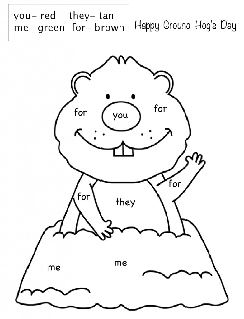 Groundhog Coloring Sheet Wagashiya 784x1024 Groundhog Coloring Sheet Wagashiya