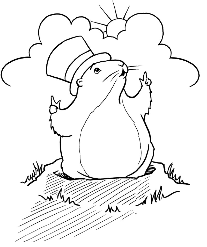 Groundhog Day Coloring Page 800x954 Groundhog Day Coloring Page