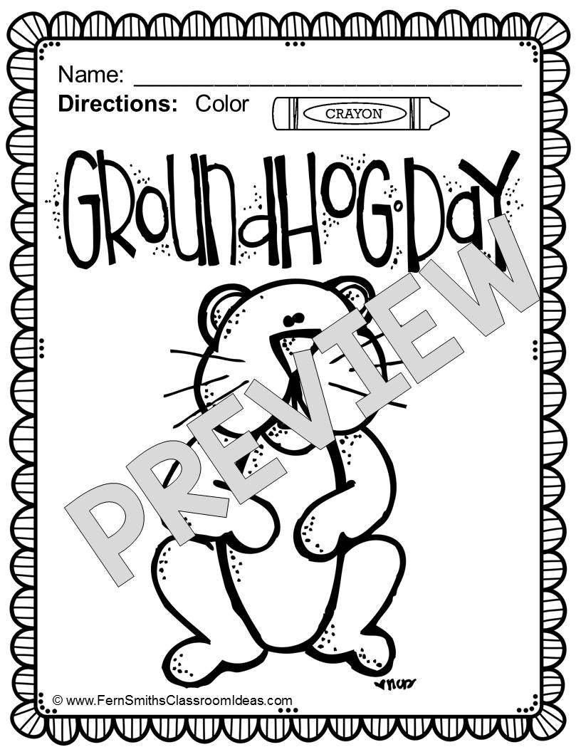Guaranteed Groundhog Day Coloring Sheets Pages 816x1056 Guaranteed Groundhog Day Coloring Sheets Pages