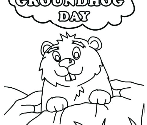 Groundhog Coloring Pages Preschool