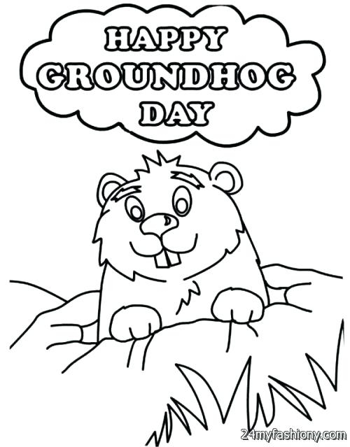Coloring Groundhog Coloring Page Preschool 500x639 Coloring Groundhog Coloring Page Preschool