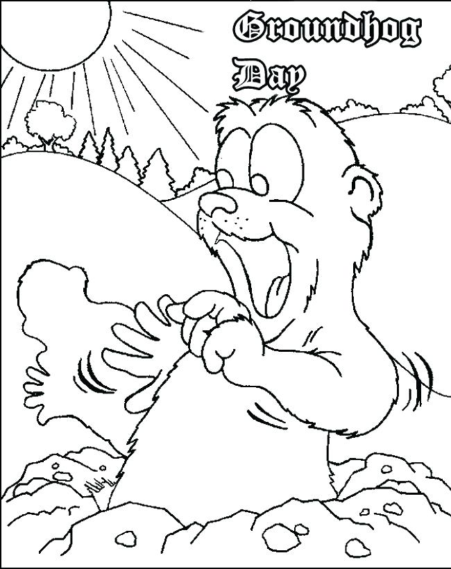 Groundhog Coloring Page 650x820 Groundhog Coloring Page