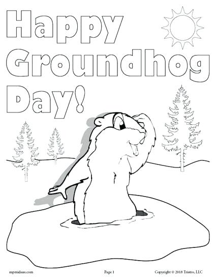 Ground Hog Coloring Page Groundhog Day Printable Groundhog Day 425x550 Ground Hog Coloring Page Groundhog Day Printable Groundhog Day