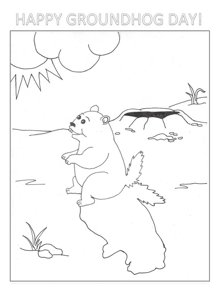 Groundhog Day Coloring Page! ~ Love My Big Happy Family 720x960 Groundhog Day Coloring Page! ~ Love My Big Happy Family