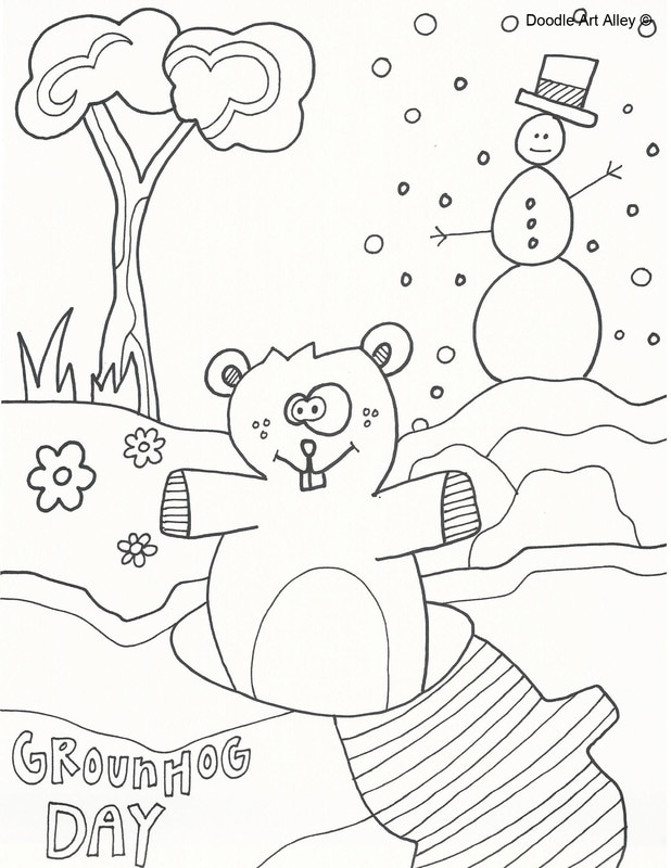 Groundhog Day Coloring Pages 618x800 Groundhog Day Coloring Pages