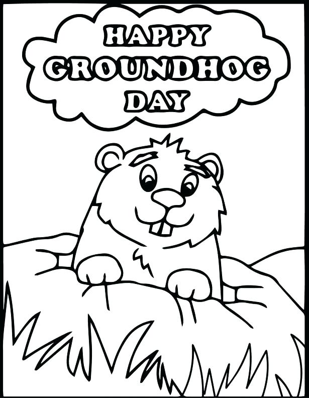 615x792 Groundhog Day Coloring Page Groundhog Coloring Page Preschool