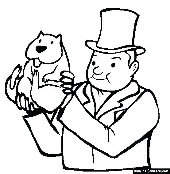 554x565 Free Printable Groundhog Day Coloring Page Free Ground Also Sheet