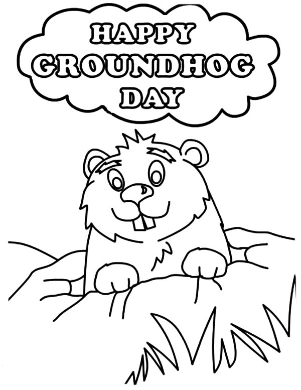 Groundhog Day Coloring Pages 600x777 Groundhog Day Coloring Pages