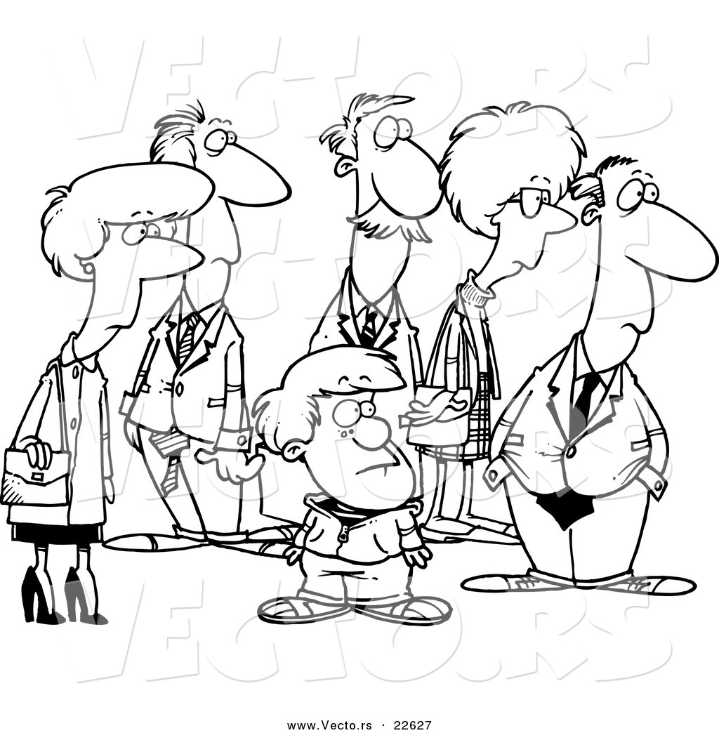 Vector Of A Cartoon Group Of Onlookers 1024x1044 Vector Of A Cartoon Group Of Onlookers