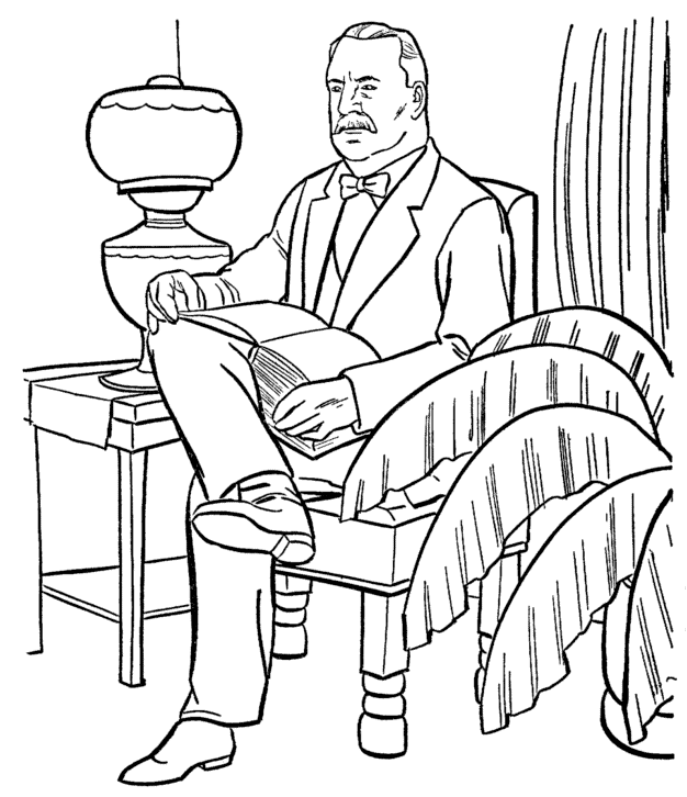 626x726 President Grover Cleveland Coloring Page Amp Coloring Book