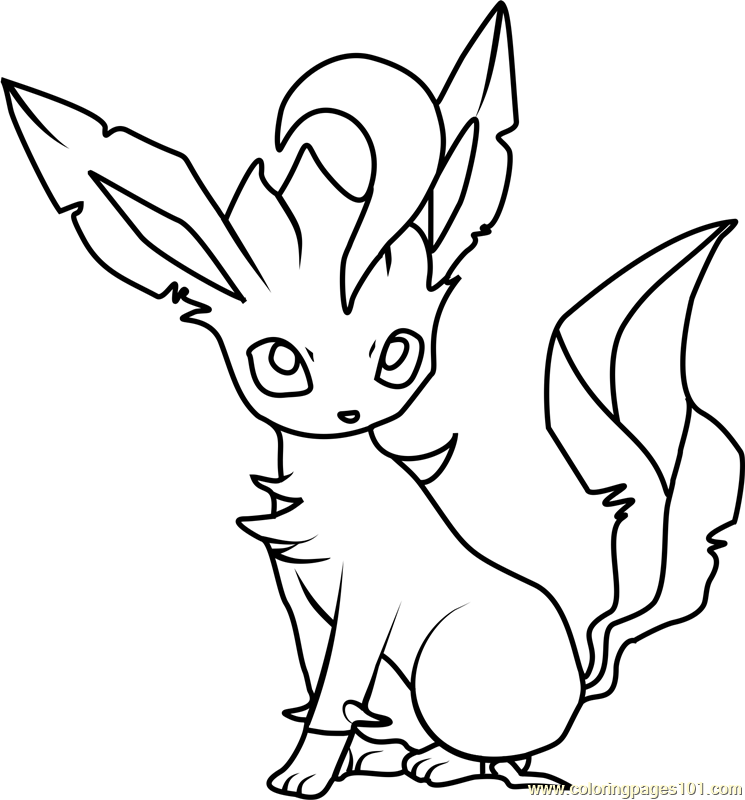 Leafeon Pokemon Coloring Page 745x800 Leafeon Pokemon Coloring Page