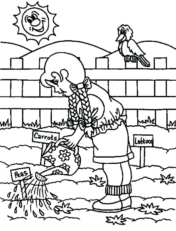600x785 Incredible Enchanting Coloring Pages Of Gardens New Watering