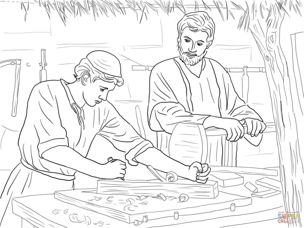 1024x768 Coloring Page Of Jesus Growing Up Archives