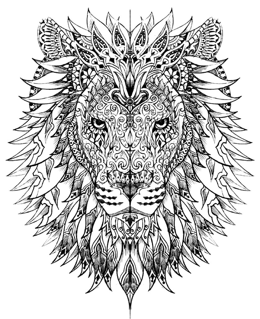 Animals Cool Adult Coloring Pages 836x1024 Animals Cool Adult Coloring Pages